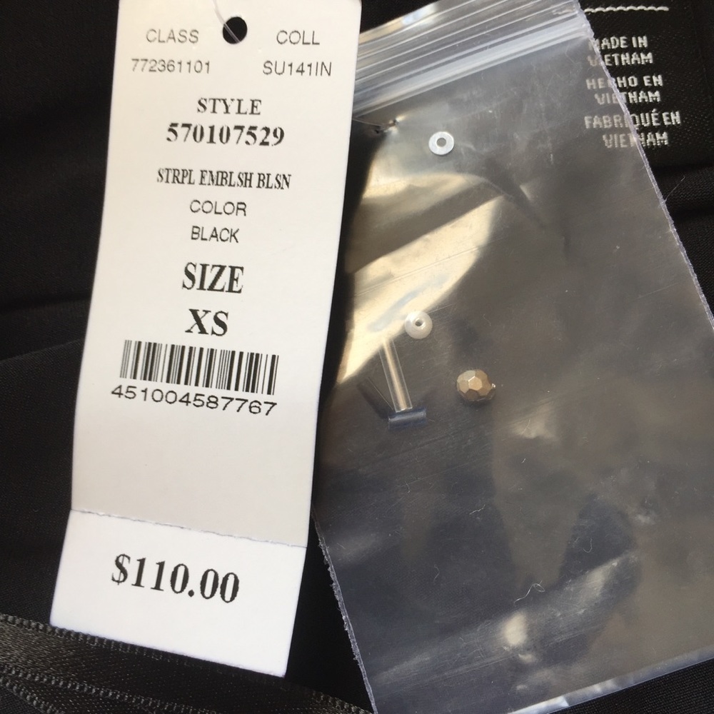 White House Black Market Embellished NWT strapless dress size XS - Picture 10 of 10